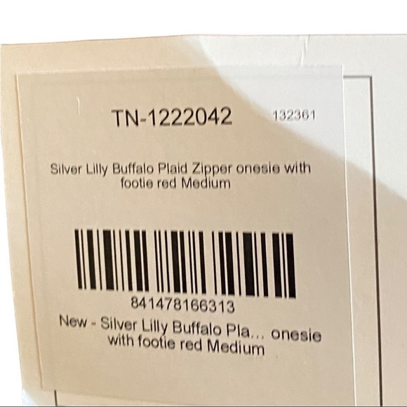 SILVER LILLY Footed Fleece One Piece Buffalo Plaid Pajama Cabincore Cottagecore - Picture 7 of 7